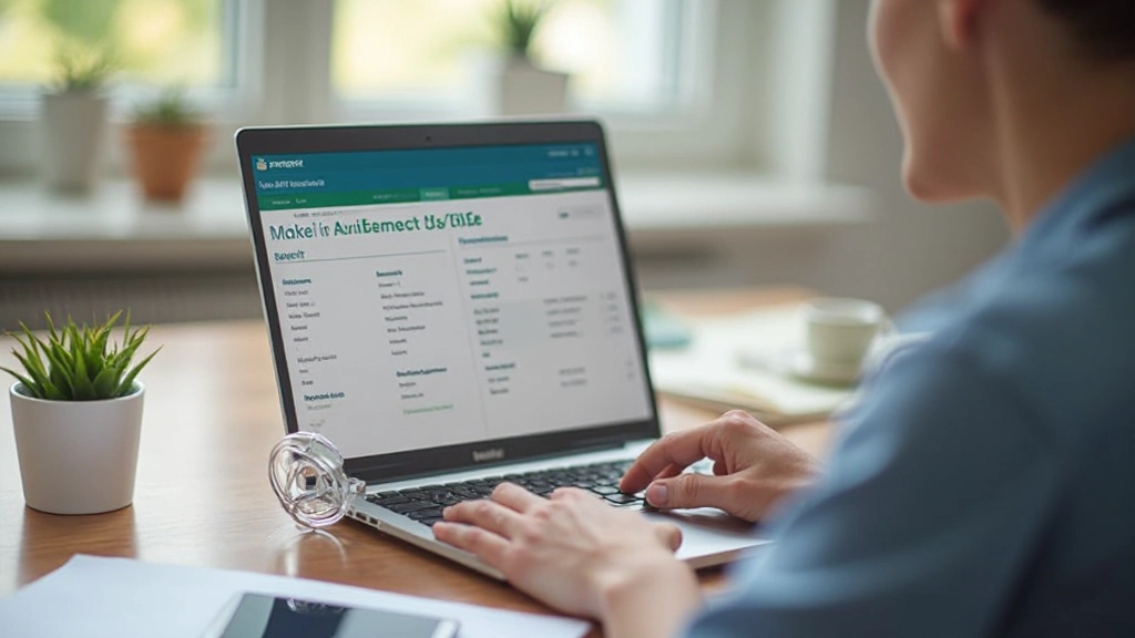 Persoon die aan bureau budget en spaarplan voorbereidt met financiële documenten