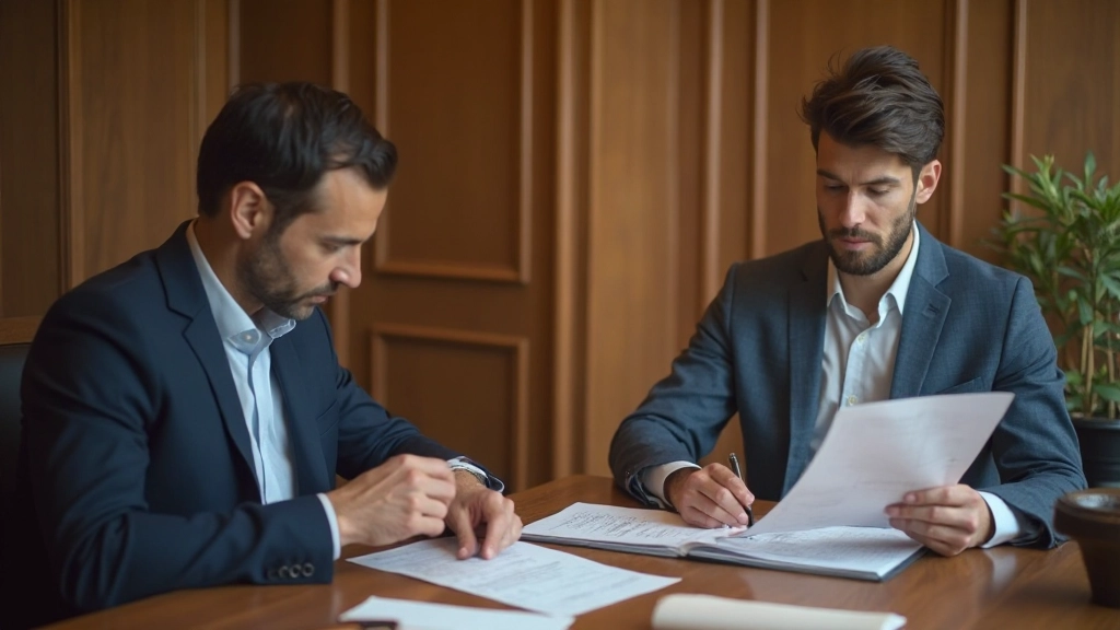 Financieel adviseur consulteert met cliënt in professioneel kantoor over groeistrategie